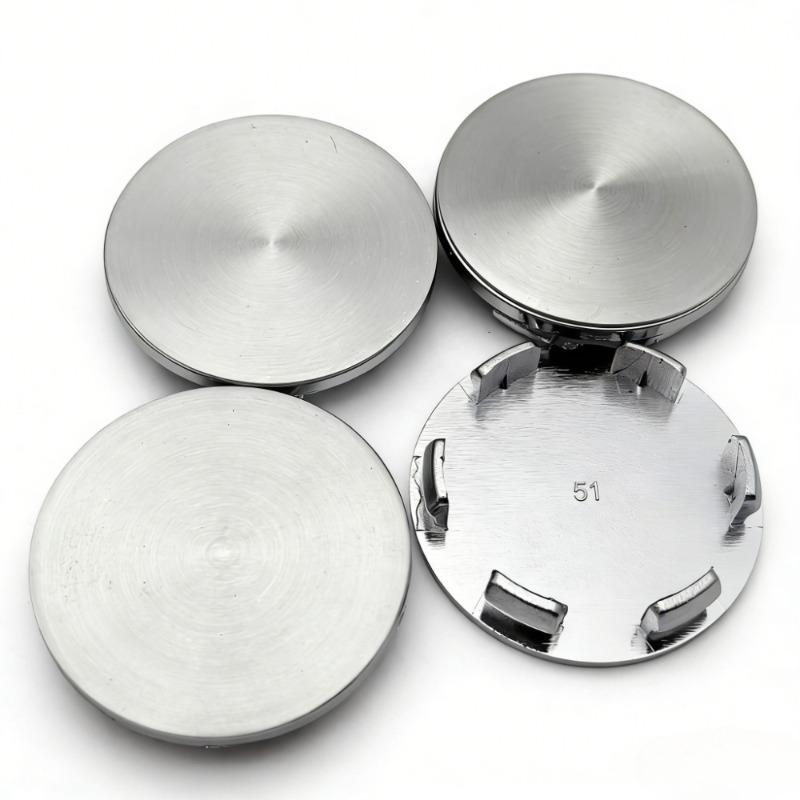 4pcs No Logo Black/Silver Emblem Car Wheel Center Caps 51MM 46MM Wheels Hub Cap Rim Hubcaps Dust Cover Replace Car Accessories