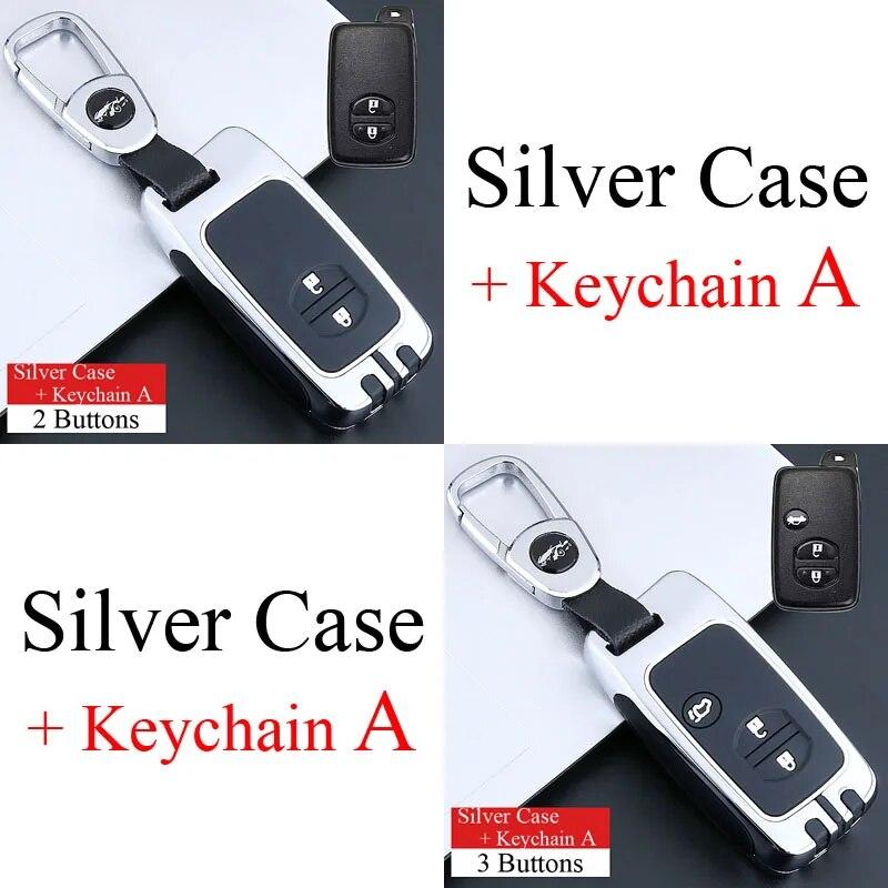 2 3 кнопки цинковый сплав + силиконовый полный чехол для ключей автомобиля для Toyota Prius 30 Alpha Aqua Land Cruiser Auris для Lexus LC 200