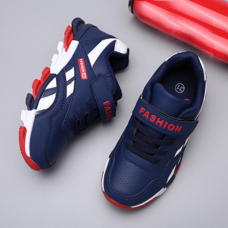 28-40 Children and Teenagers Plus Size Simple Fashion Trend Velcro Casual Sports Shoes Running Shoes