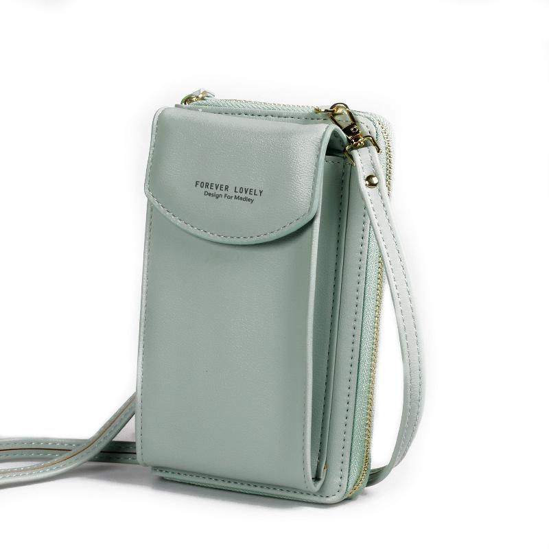 Women Crossbody Phone Bag Small Shoulder Purse Clutch Leather Zipper Handbag Card Holder