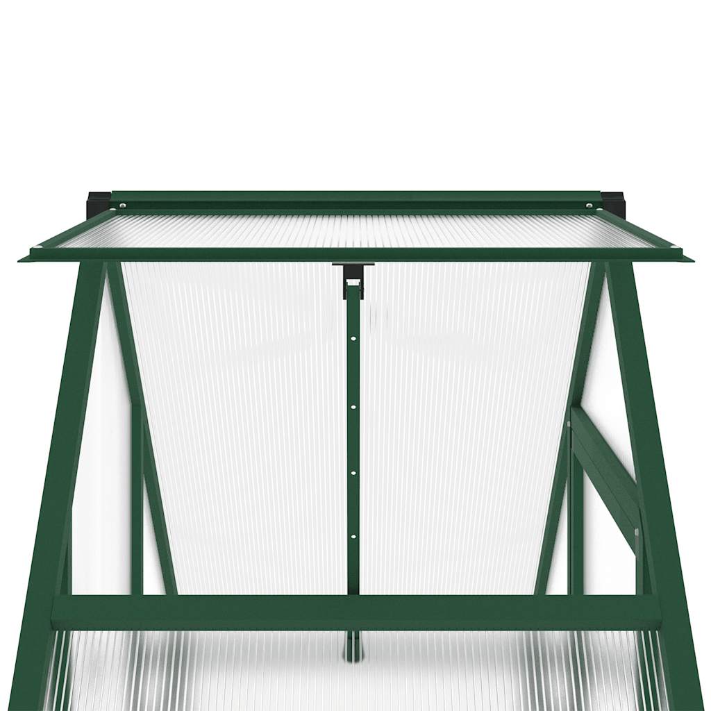 Green Greenhouse with Foundation Frame 169 x 58 x 202 cm Aluminum