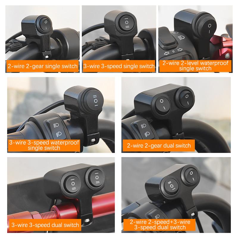 Мотоциклетный переключатель фар прожектор противотуманный фонарь кнопка ретро мото пит-дирт мотоцикл аксессуары 22 мм