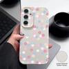 Чехол с принтом белых цветов для Samsung S26 Ultra S25 A18 S24 S23 S22 S21 FE A15 A16 A17 A35 A36 A37 A54 A55 A56 A57 Силиконовый чехол с текстурой кожи
