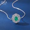 Ожерелье-подвеска с изумрудно-зеленым драгоценным камнем, высококачественное ювелирное изделие из стерлингового серебра 925 пробы для женщин