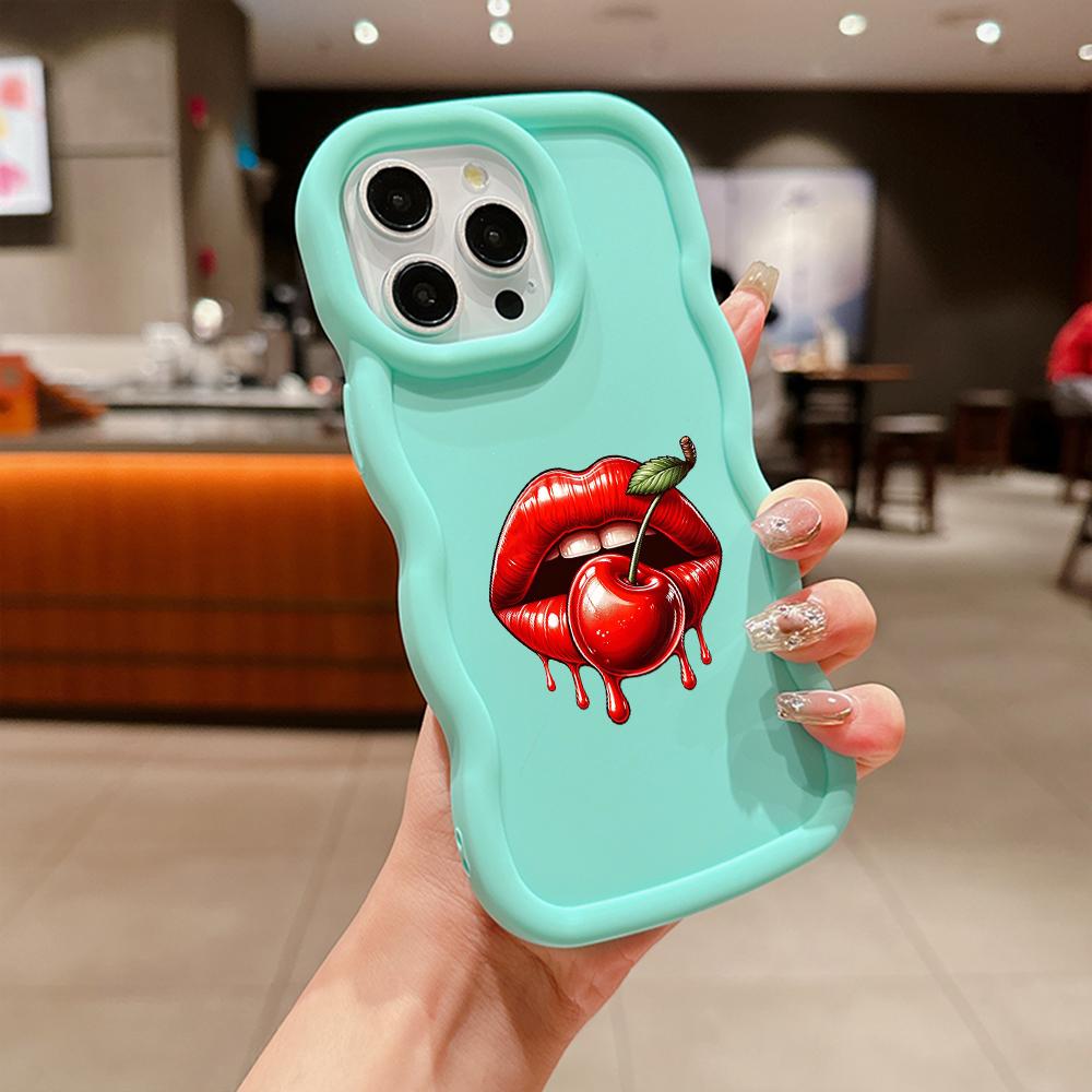 LZ18 Lips Kiss Wave силиконовые чехлы для телефонов Samsung A15 S23 FE S24 Ultra A34 A54 A14 A55 Motorola G32 OnePlus мягкий чехол