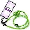 Coque Cordon Pour Samsung A34 5G Protection Transparente Antichoc Avec Cordon Amovible Vert