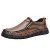 Casual Shoes Handmade Split Leather Loafers Comfortable Men's Slip On Flats Moccasins Outdoor Male Hiking Shoes  Fashion
