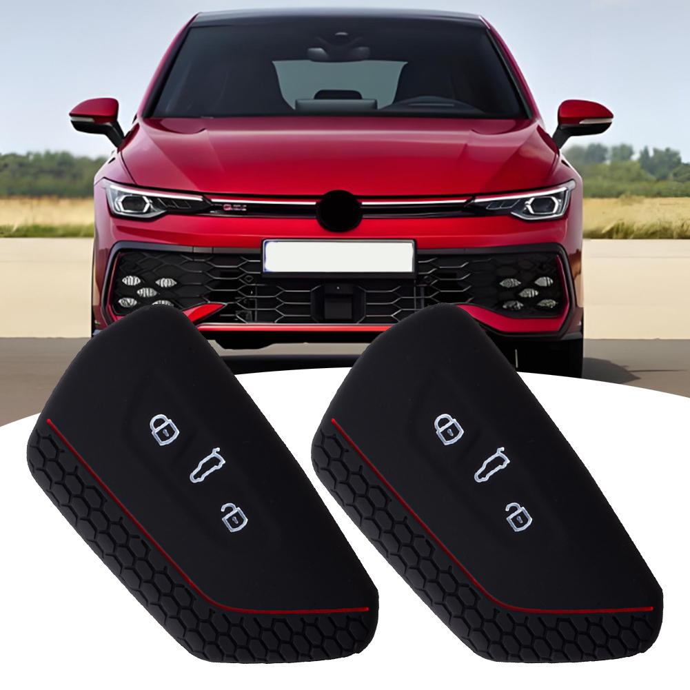 Черный Мягкий Силиконовый Набор Чехлов на Ключи для Golf 8 Для Skoda Enyaq IV 2 Штуки