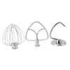 3Pcs Stand Mixer Attachment Stainless Steel Flat Beater Dough Hook Wire Whip Tilt Head Stand Mixer Accessories for
