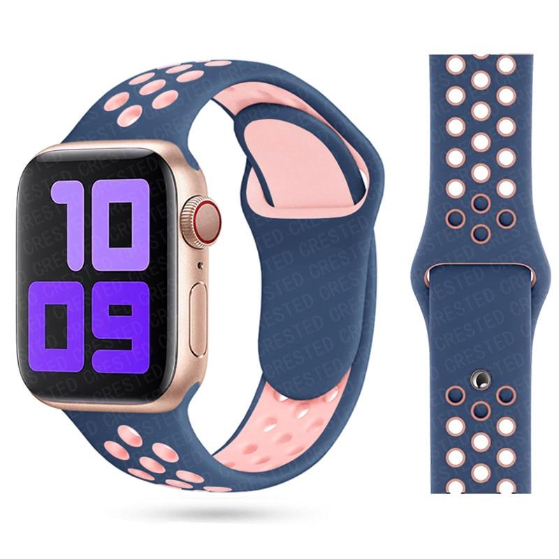 Ремешок для Apple Watch Band 7 SE 41 мм 45 мм 44 мм 40 мм 38 мм 42 мм спортивный силиконовый мягкий браслет аксессуары для Iwatch Series 6 SE 5 4 3 2 женщины мужчины
