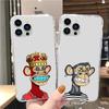 Чехол для телефона Bored Ape Yacht Club с изображением обезьяны для iPhone 15 12 Mini 13 14 Pro XS Max X 11pro Max SE XR, прозрачный чехол