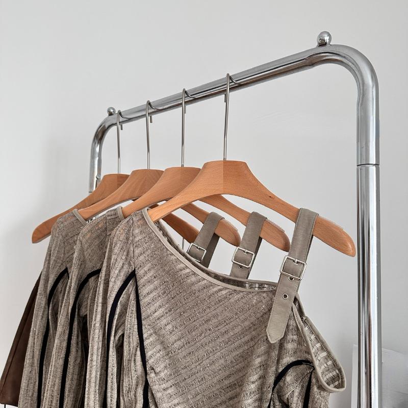 Autumn Woman Irregular Design Jerseys Gyaru Long Sleeve Cropped Tops Slash Neck Pullovers Y2k Streetwear 2000s Aesthetic Vintage