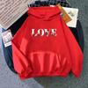 2025 New Arrival Women's Hooded Sweatshirts Love Flower Print Hoodies All Season Ladies Urban Casual Fashion Warm Soft Pullover
