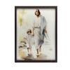 Jesus Walking With Child Jesus Walking With Child, 50X70 Cm, Unframed, Premium Canvas On Stretcher