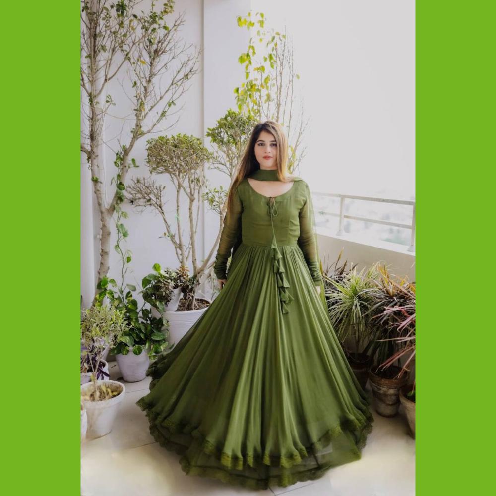 Beautiful Green Gown for Girls and Woman