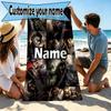Custom Name Personalized Bride of Chucky Print Beach Towel, for Trip Camping Beach Party Home Decor, Birthday Gift for Family & Friends