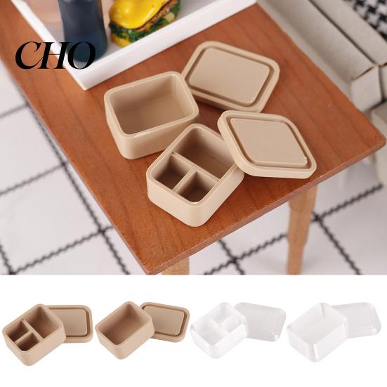 Eco-friendly Lunch Box 5Pcs Mini Boxes, Miniature 1:12 Scale Bento Box, Tiny Food Container with Lid for Doll Mansion Kitchen Accessories Sturdy