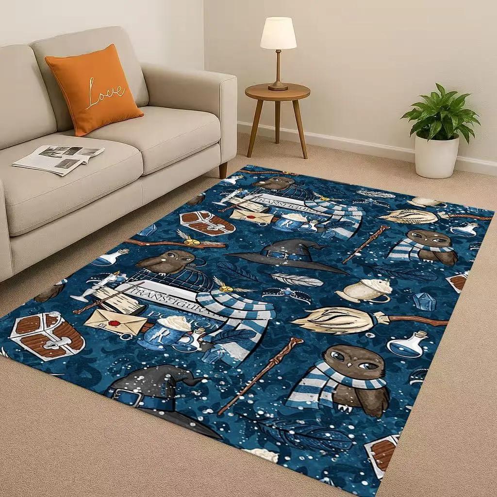 HD H-Hogwarts Sign Cartoon Living Room Non-Slip Area Rug Soft Carpet For Bedroom Playroom And Sofa,Easy Clean Home Decor Doormat