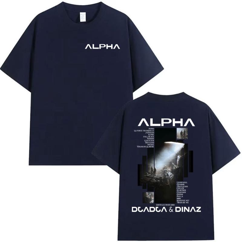 Rapper Alpha Djadja Dinaz Album 2026 Graphic TShirts Mens Hip Hop Gothic Short Sleeve T Shirt Pure Cotton Tshirt Streetwear