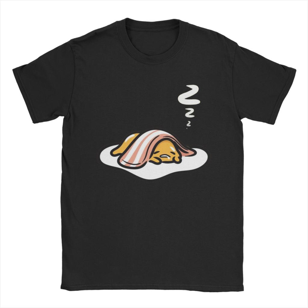 Повседневная футболка Gudetama "Вы заслужили поспать" для мужчин, с круглым вырезом, короткий рукав, хлопковый летний топ