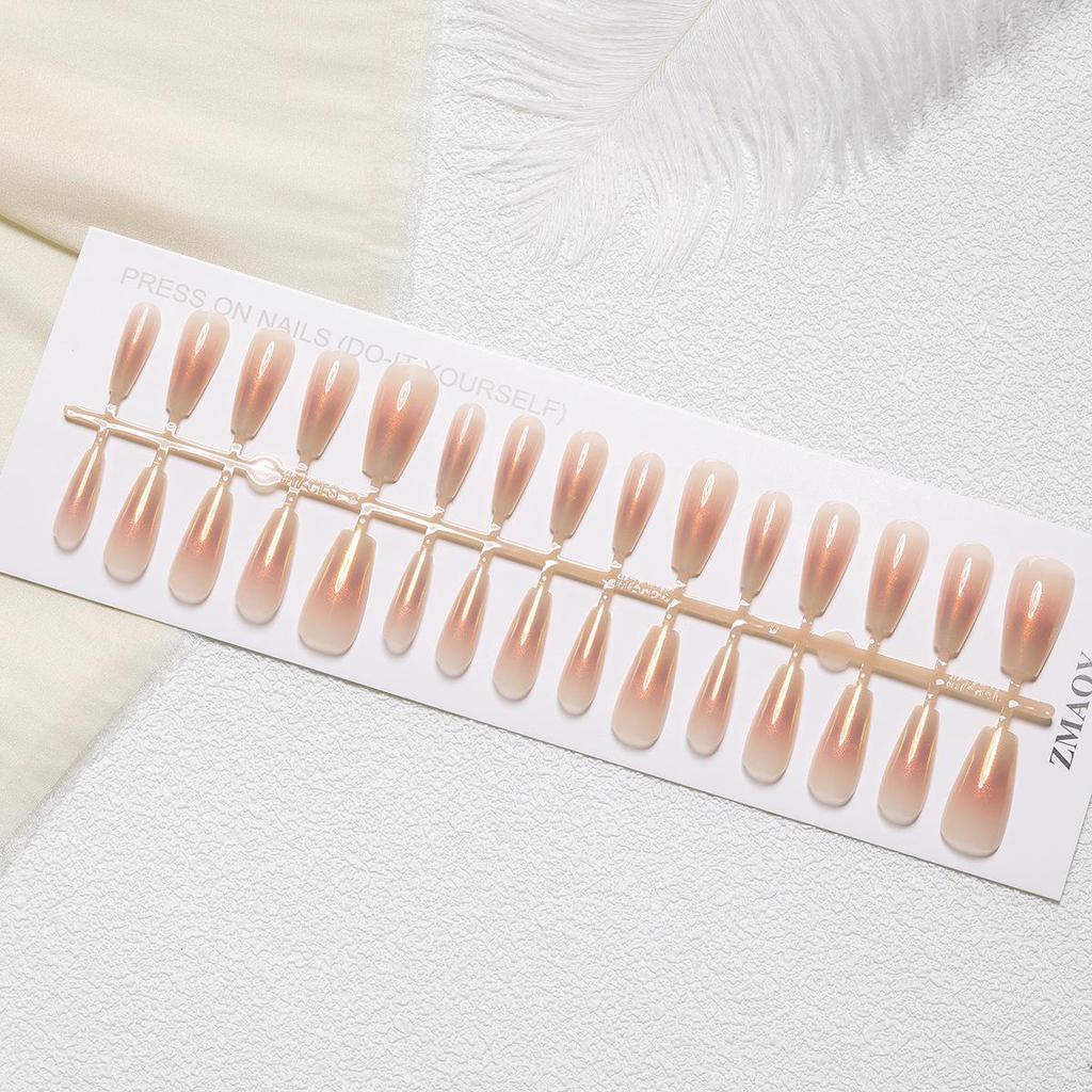 Румяна для ногтей с позолотой «кошачий глаз» — набор из 30 предметов, ручная работа, готовые к использованию размеры XS/S/M