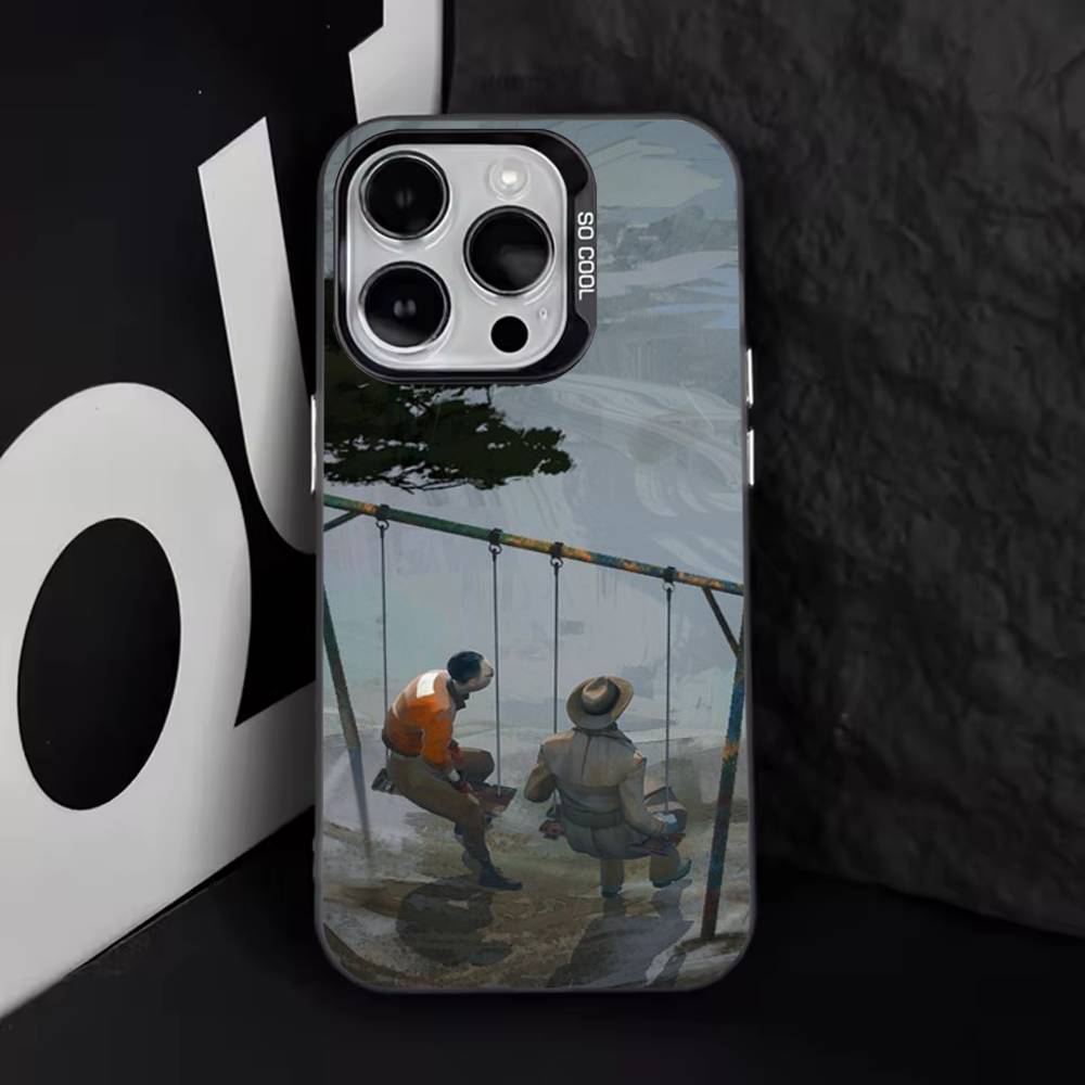 Чехол для телефона с игрой Disco Elysium для iPhone 16,15,14,13,12,11,8,7,Pro,Max,Plus,Mini,XS,SE Противоударный Черный Матовый Жесткий