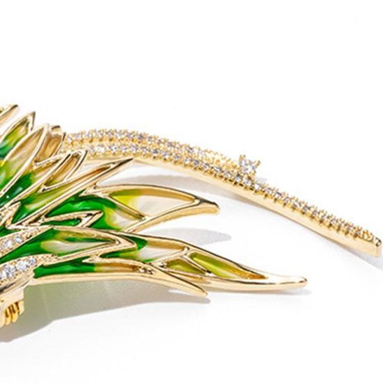 Phoenix Brooch Handmade Enamel Lapel Pin Chinese Style Bird Animal