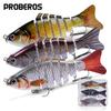 PROBEROS 3pcs/box 10cm/15.5g Multi-Jointed Fishing Lures,Realistic 7-Segment Swimbait,for Freshwater and Saltwater,Bionic Bait