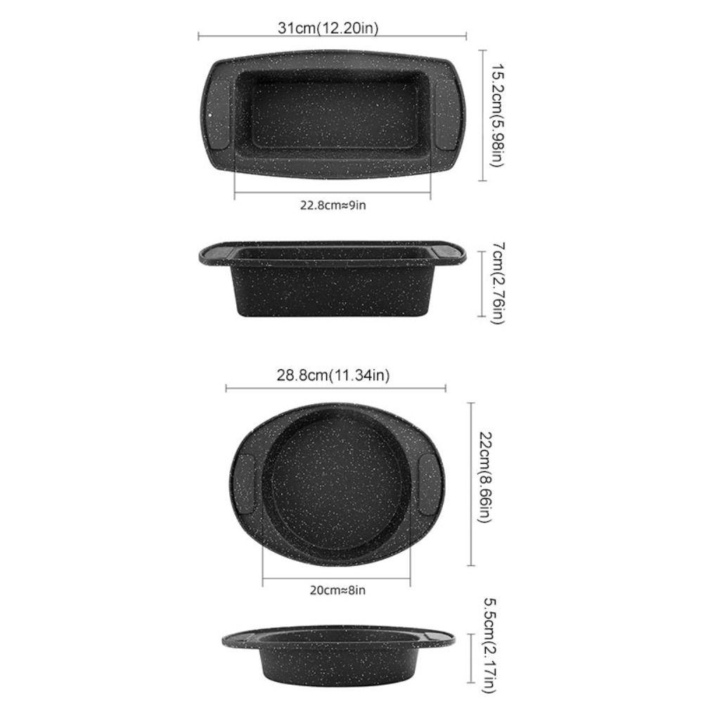 Easy Demolding Loaf Baking Pan Rectangular/Round Toast Mould Baking Tool Bread Mold Biscuit