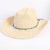 Popular Classic Western Cowboy Straw Hat Summer Hollow Big Eaves Sun Hat Handwoven Straw Hat