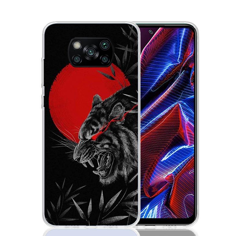 Японский Темный Дракон Татуировка Чехол для Телефона Для Xiaomi Poco X7 X6 X5 Pro F7 Ultra Redmi 15C 15 13 13C 12 12C 10 10A 10C 9 9A 9C 9T Co