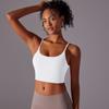 Auroth Sleeveless Sports Vest Women Shockproof  Yoga Bra Push Up Gym Workout Crop Top Solid Color Fitness Top
