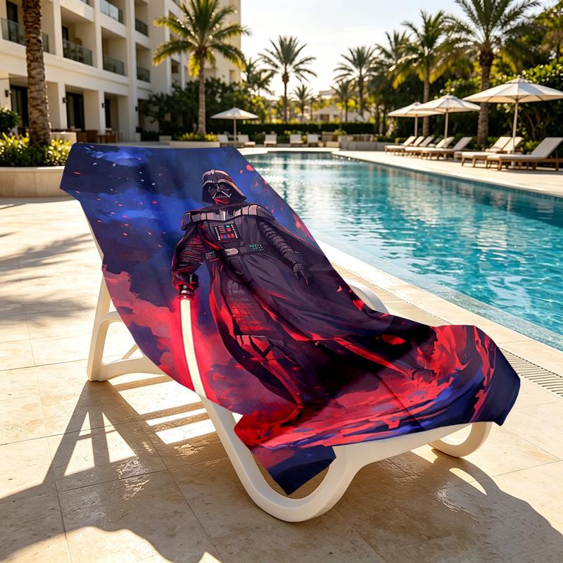 Star Wars Print Beach Towel Design, Soft, Lightweight. for Home Bathroom, Spa, Pool, Yoga, Surfing, Camping, Gift for Family, Friend