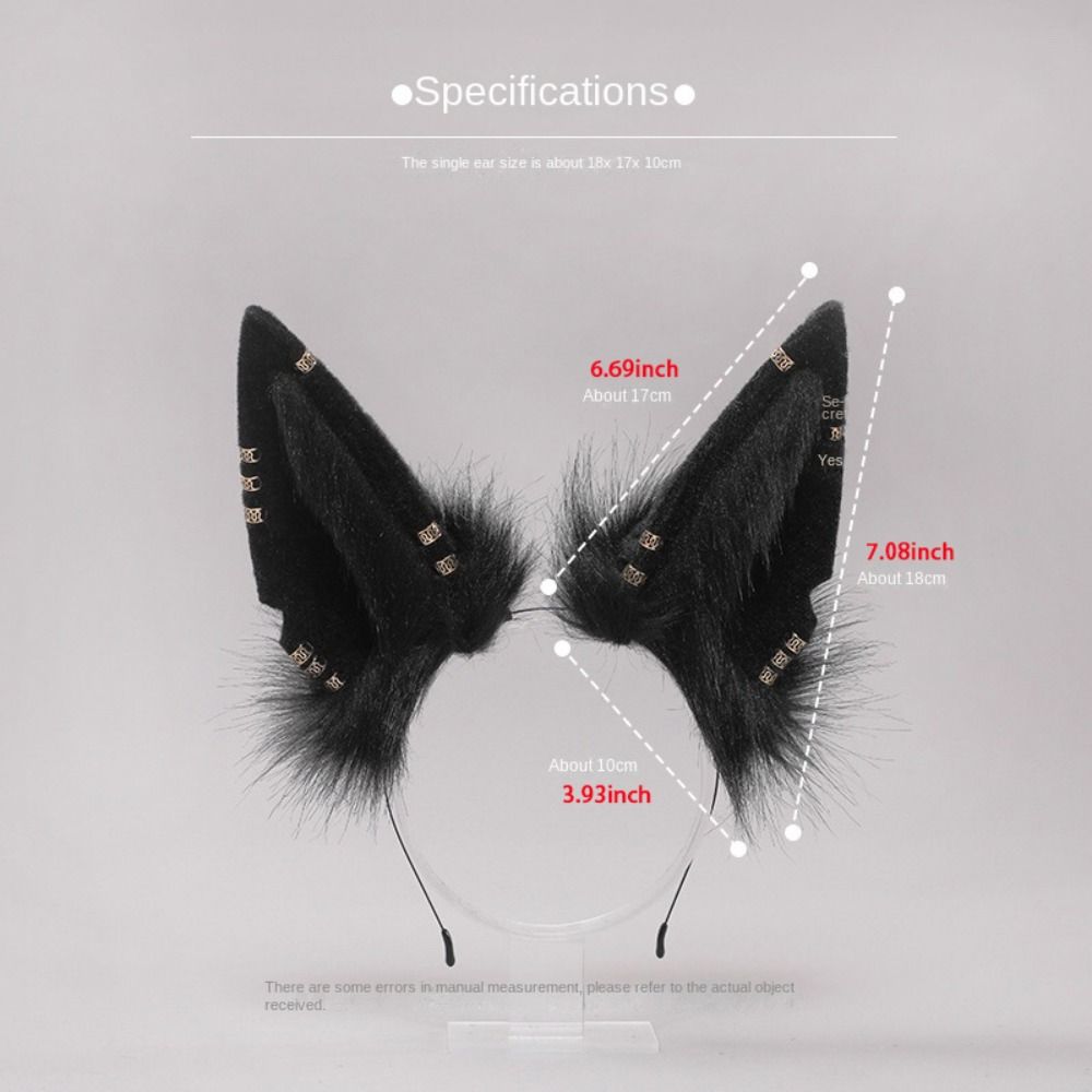 Плюшевый Лолита Ободок Пушистые Ушки Повязка на Голову Подарок Обручи для Волос Вечеринка на Хэллоуин