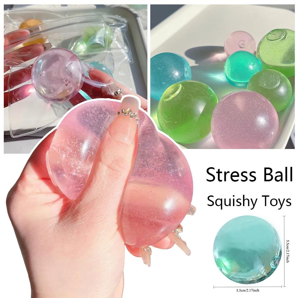 Squishy Toys Blue Maltose Anti Stress Sensory Fidgets Toy Soft Simulated Transparent Blue Maltose Slow-Rebound Decompression Toy