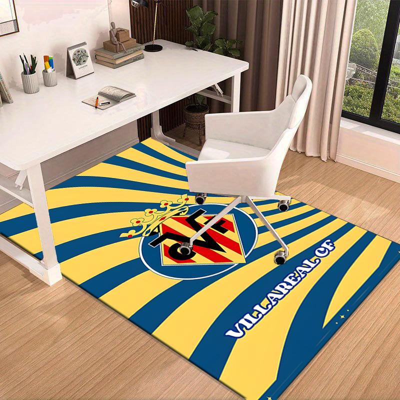 1PC Villar-real Football Club Rug Game Carpet, Floor Mat for Bedroom Living Room Entryway Rug, Home Decor Idea Gift for Christmas birthday
