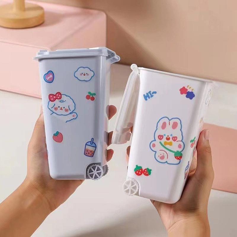 Мини настольный мусорный бак 4 цвета ящик для хранения мусора гостиная журнальный столик крышка