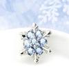 Women's Fashion Dazzing Snowflake Blue Necklace Pendant AVE
