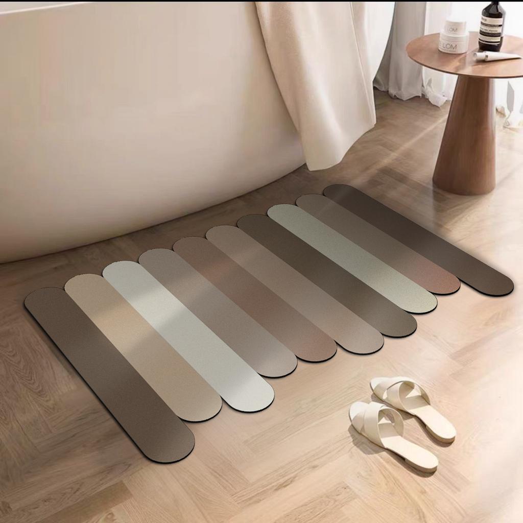 Soft Waxy Color Small Fresh Bathroom Diatom Mud Mat Toilet Absorbent Mat Non-slip Household Toilet Carpet