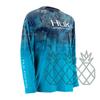 Mens Quick-Dry UV Protection Fishing Shirt Long Sleeve Crew Neck Performance Top Outdoor Angling Wear