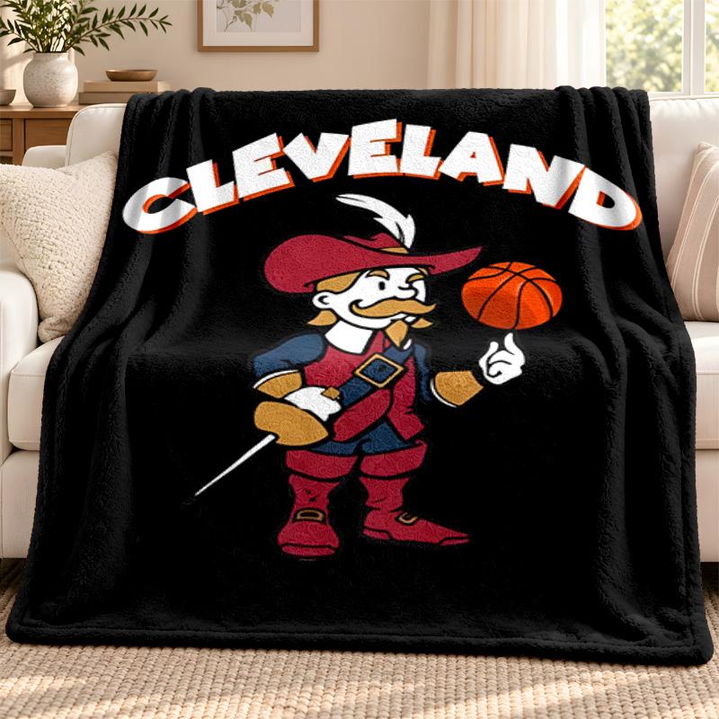 Cleveland Cavaliers blanket Flannel Blanket Soft Cozy Plush Throw for Sofa Bed Lightweight Home Decoration Outdoor camping