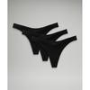 Wundermost Ультрамягкие трусики-стринги Nulu Dipped Waist, 3 шт., черные