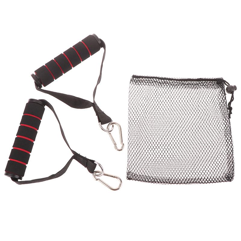 D-Ring Metal Gym Handles Grip Workout Heavy Duty Cable Machine Handle With Hook For Yoga Exercise Workout Power Bands Gym