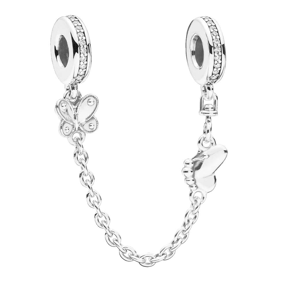 S925 Серебряные цепочки в форме полумесяца и звезды подходят для оригинальных браслетов, ювелирных изделий своими руками для женщин, подарок на день рождения, день матери