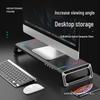 Multifunctional Desktop Monitor Riser Stand with USB Ports and Storage Shelf