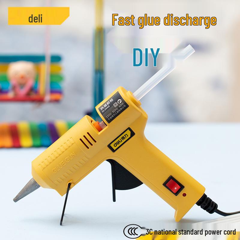 Маленький термоклеевой пистолет Deli Tools для рукоделия и бытового использования