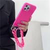 Crossbody Necklace Strap Lanyard Cord Soft Silicone Case For IPhone 16 Pro Max 15 14 13 12 Mini 11 XR X XS Max 8 Plus Marble Wristband Chain Cover