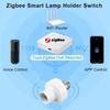 Tuya Zigbee Умный патрон-переключатель для лампочки E27 Адаптер держателя лампы Приложение Smart Life Таймер Голосовое управление Работает с Alexa Google Home Z2M