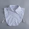 Female Lapel False Collar Striped Fake Collar for Woman Shirt Detachable Business Girls Fuax Cols Clothing Accessory
