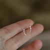 Серьги-гвоздики Gradient Wheatear S925 Sterling Silver, женские мини-серьги, простые, инкрустированные цирконием, милые, в японском стиле